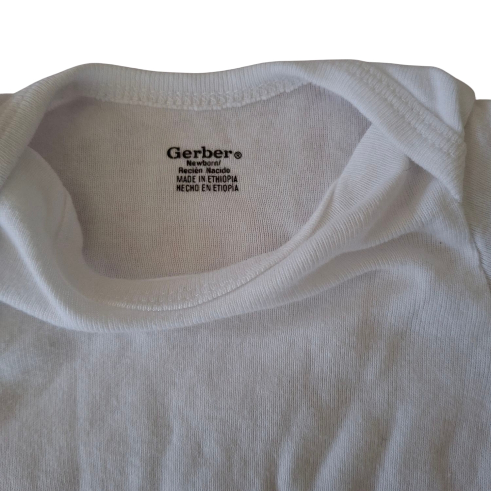 Gerber White Baby Onesie